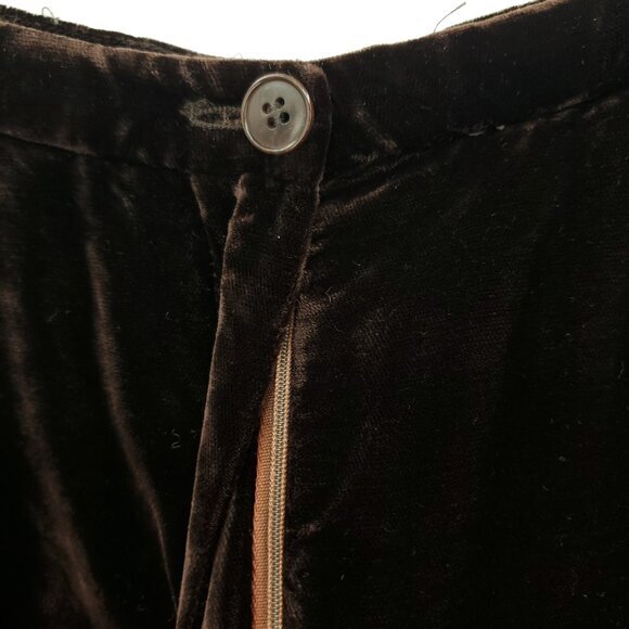 Giorgio Armani Velvet High Rise Straight Leg Ankle Pants 27/4 Brown, VGUC with m - Picture 6 of 13